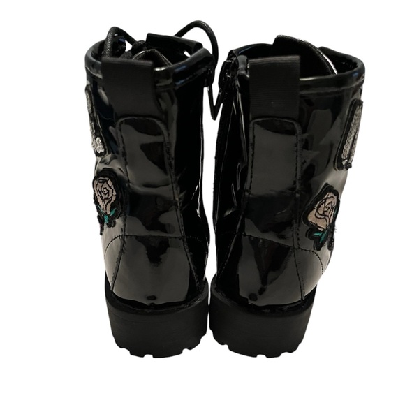 Patent Leather Patch Work Boots - Picture 4 of 9